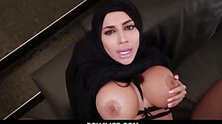 Busty Muslim MILF Cheats On Husband With White Guy, POV