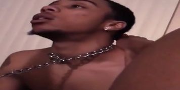 Slave Gags On Ebony Goddess Feet