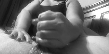 Milf Plays With Dick During Juicy Handjob