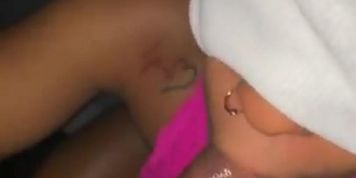 Blonde Ebony Sucking Cock *Sloppy*