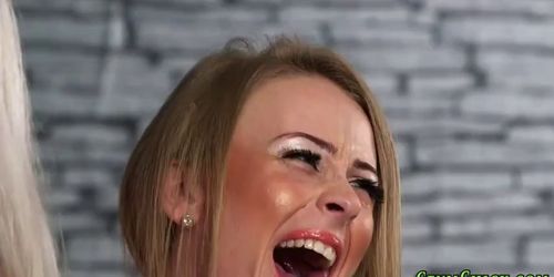 Glam Clothed Brits Jerk