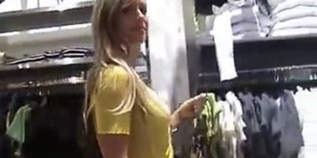 Sex In The Office Blonde Changing Room Orally