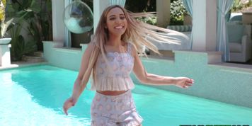 Alita Lees Tight Teen Pussy Gets So Wet As She Kisses A