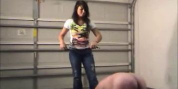 Brunette Femdom Whipping