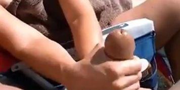 Amateur Public Handjob Compilation
