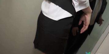 Japanese Office Lady Akari Amamiya Had Crazy Sex With Collegue In Office