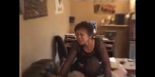 Granny With Glasses Rides A Young Cock And Cuck Records