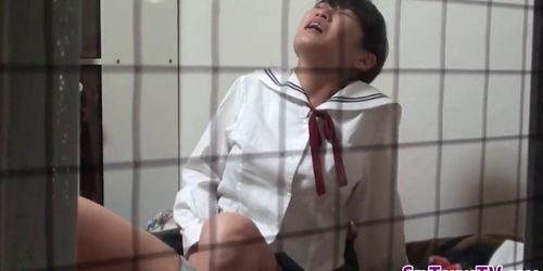 Pretty Asian Teen Rubbing