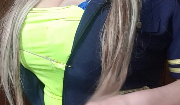 Watch Sexy Susi In Amazing Stewardess Costume Giving Joi With Countdown