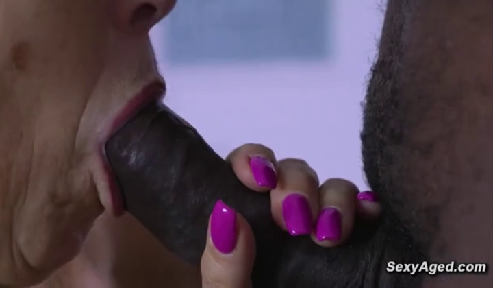 Big Tits Granny In Interracial Sex
