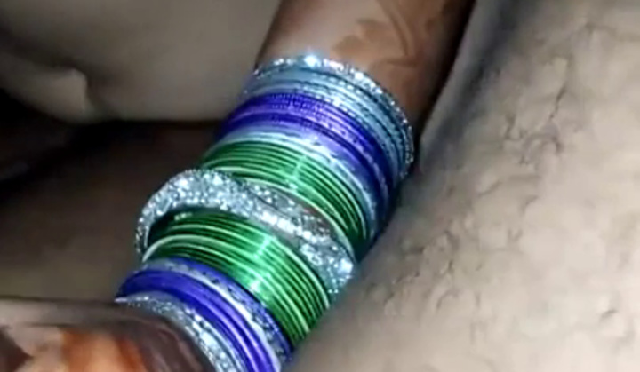 Indian Wife Giving Handjob To Husband & His Brother