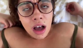 Hairy Ebony With Glasses Pov Interracial Anal
