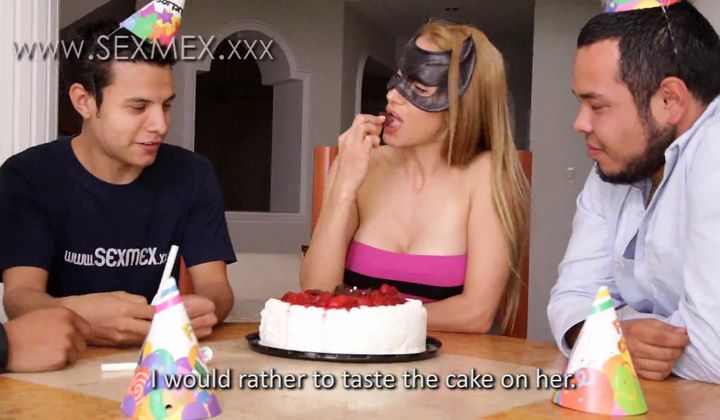 Latina Babe Ruby Plowed By Three Cocks