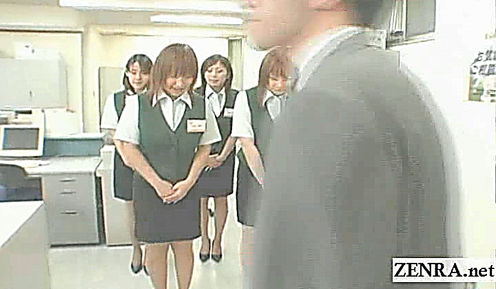 Subtitled Busty Japanese Post Office Reception Handjob