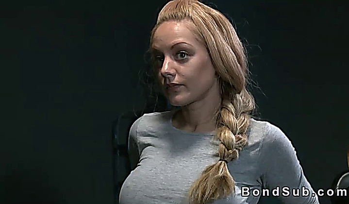 Strapped In Gyno Chair Huge Tits Blonde Pussy Vibed
