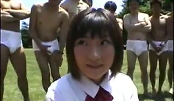 Cute Asian In An Outdoor Gangbang