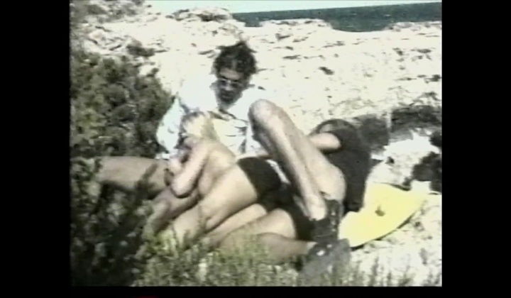 Retro Blonde Gets Anal On The Beach With People Around Vhs 80s