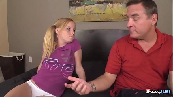 Redhead Step Daughter Got Punished By Three COCKS