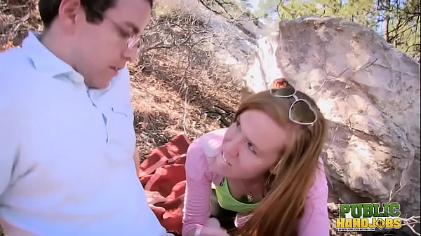 PublicHandjobs - Redhead Kierra Wilde Lights The Park On Fire With Her Public Dick Jerking