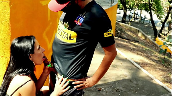 Hot Little Bitch Paying A Blowjob In The Public Square