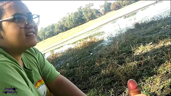 Public Cumshot On The Side Of The Lake