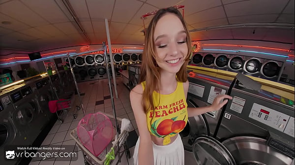 VR Bangers: Skinny Ginger Babe Fucks In The Laundry Room