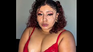 **Curvy Latina In Red Lingerie | Sensual Solo Tease**